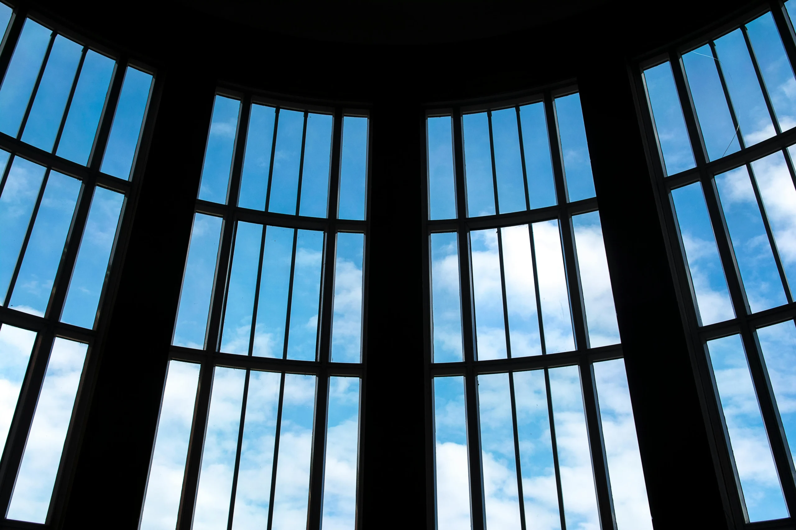 Transparent solar window converting sunlight into electricity in modern home